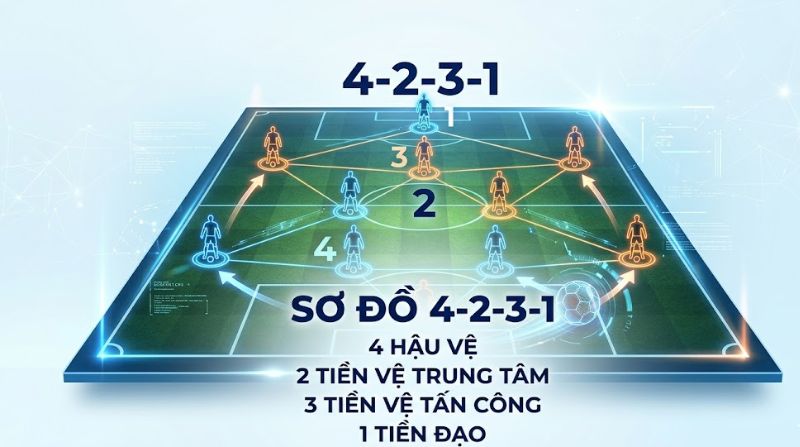 so-do-4231.jpg Sơ đồ 4231 là gì? Đặc điểm của đội hình chiến thuật 4-2-3-1
